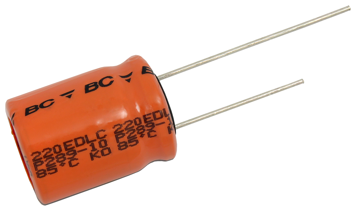 Vishay 20F Supercapacitor -20 → +50% Tolerance, 220 EDLC 2.7V dc, Through Hole