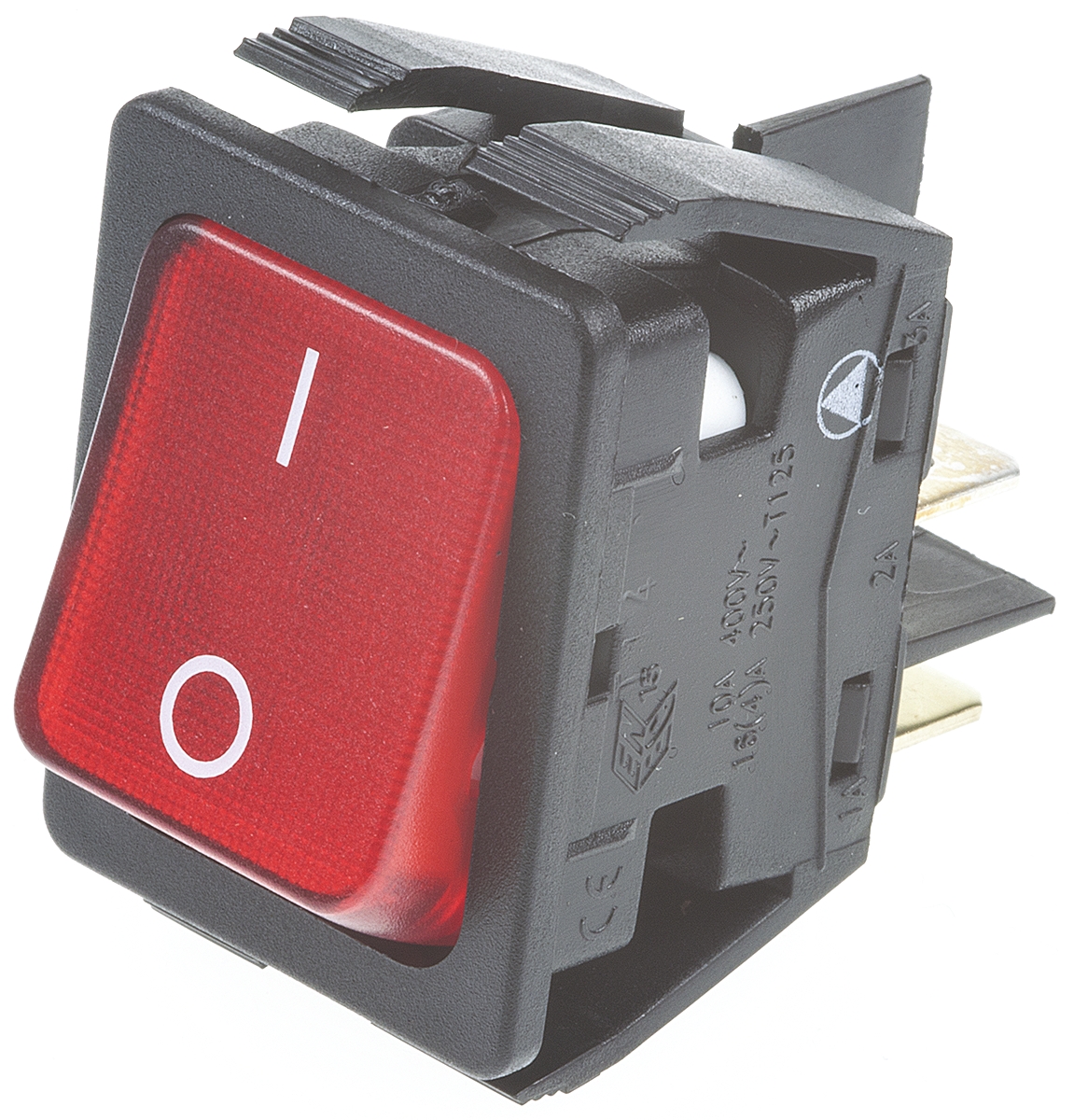 Arcolectric (Bulgin) Ltd Illuminated DPST, On-Off Rocker Switch Panel Mount