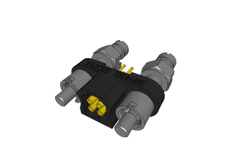 Amphenol Socapex MHDAS Series Straight PCB PCB Header, 4 Contact(s), 1.27 mm Pitch, 2 Row, Shrouded