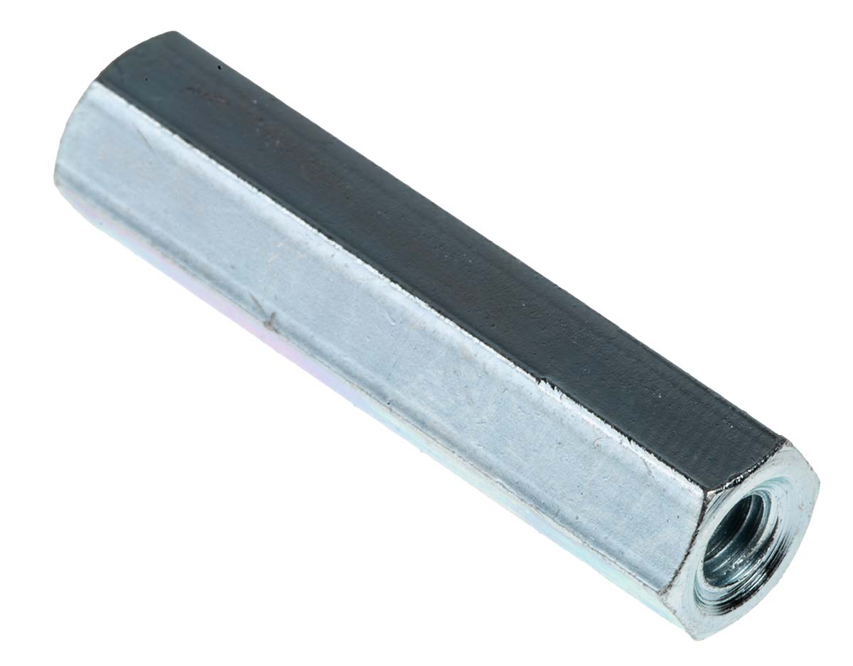 RS PRO Standoff, M4 x M4 Thread, 30mm Body, Steel, Female/Female