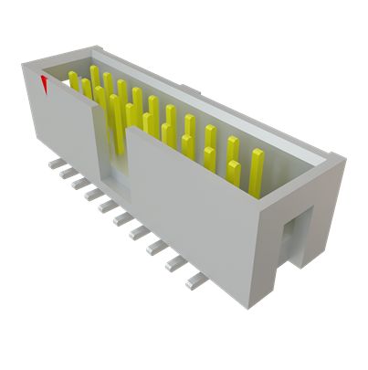 Samtec HTST Series Right Angle Surface, Through Hole PCB Header, 20 Contact(s), 2.54 mm Pitch, 2 Row, Shrouded