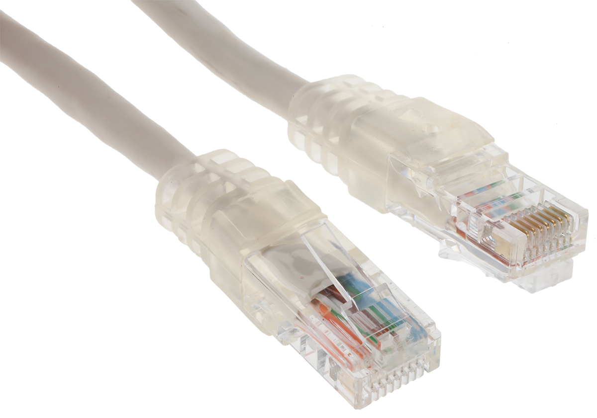 Decelect, 5m Cat5, Grey RJ45 to Male RJ45 Male, U/UTP Unshielded, Terminated