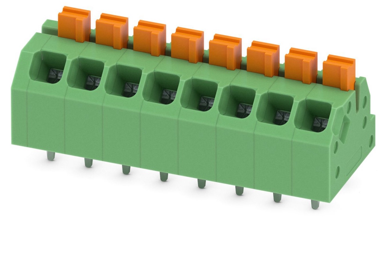Phoenix Contact SPTAF 1/ 8-3.5-EL Series PCB Terminal Block, 8-Contact, 3.5mm Pitch, Through Hole Mount, 1-Row, Push In