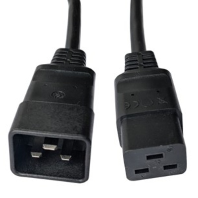 RS PRO Straight IEC C19 Socket to Straight IEC C20 Plug Power Cord, 2m
