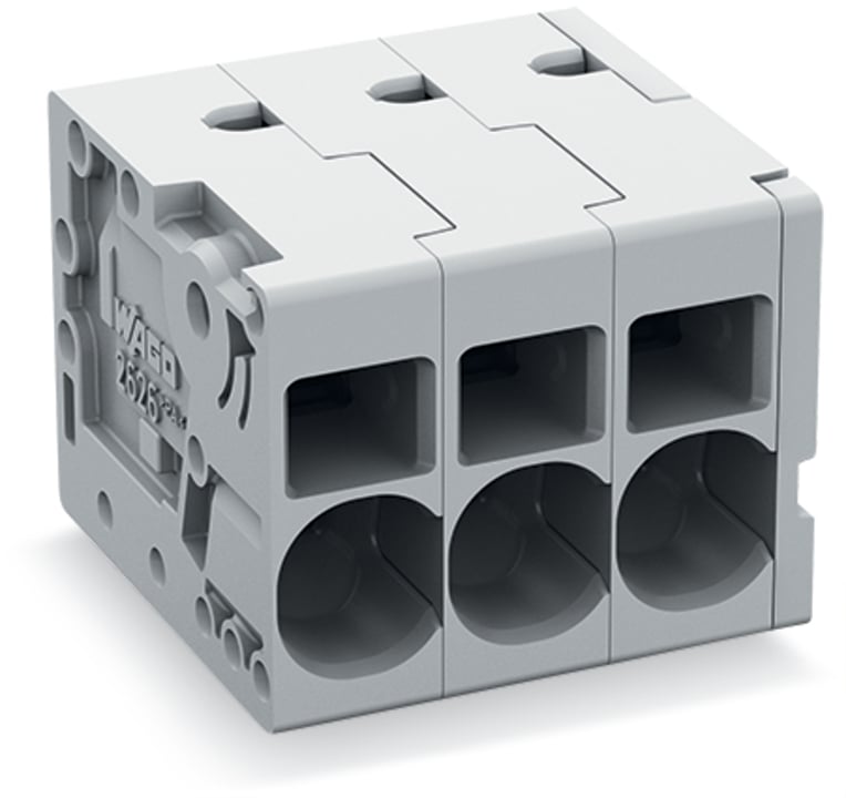 WAGO 2626 Series PCB Connector, 2-Contact, 7.5mm Pitch, Feed Through Mount, 1-Row, Push-In Cage Clamp Termination