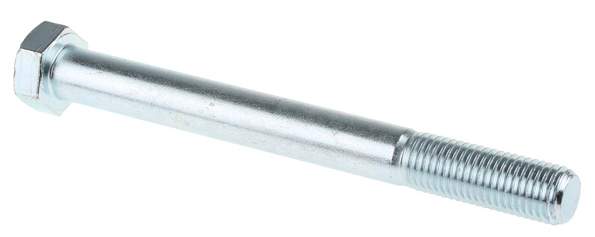 RS PRO Bright Zinc Plated Steel, Hex Bolt, M20 x 200mm