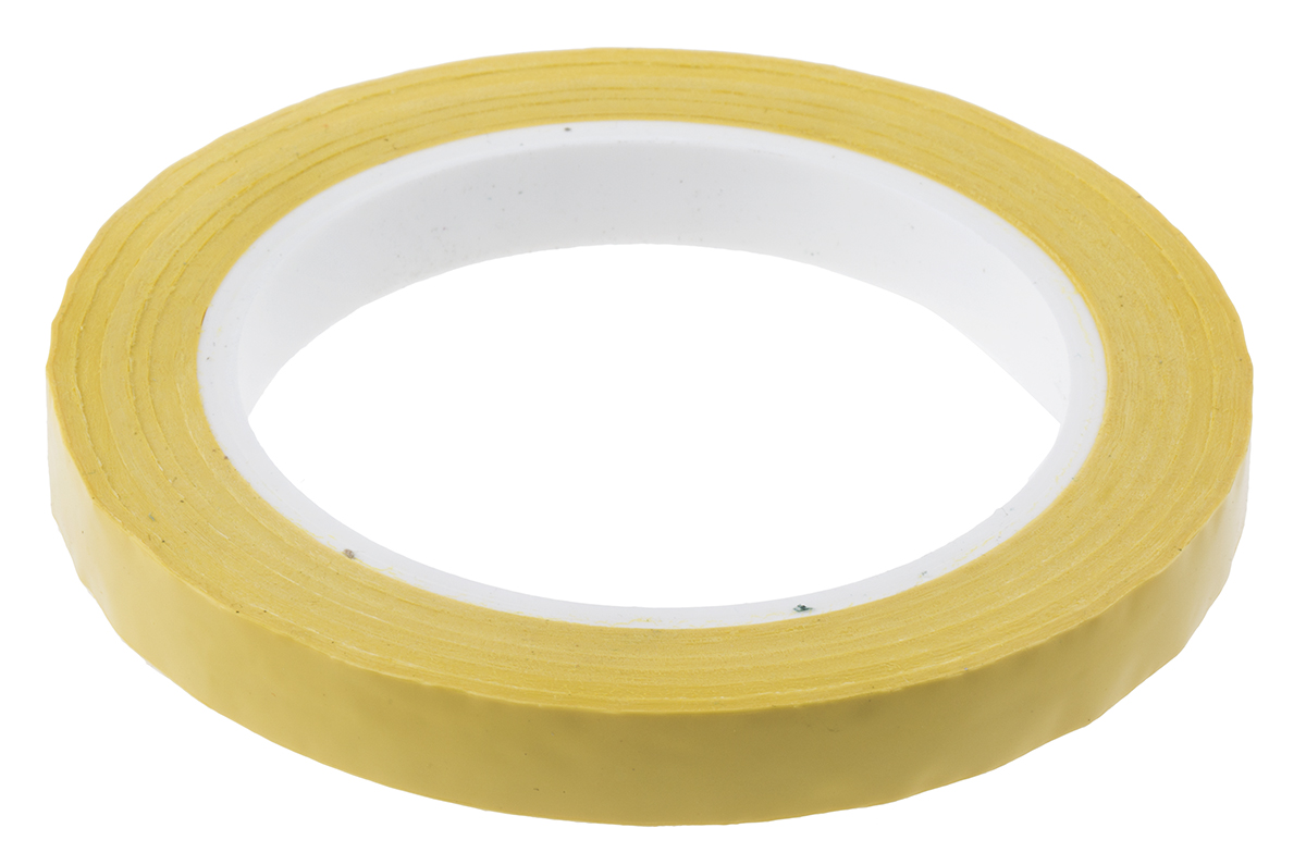RS PRO AT4004 Yellow Polyester Film Electrical Tape, 12mm x 66m