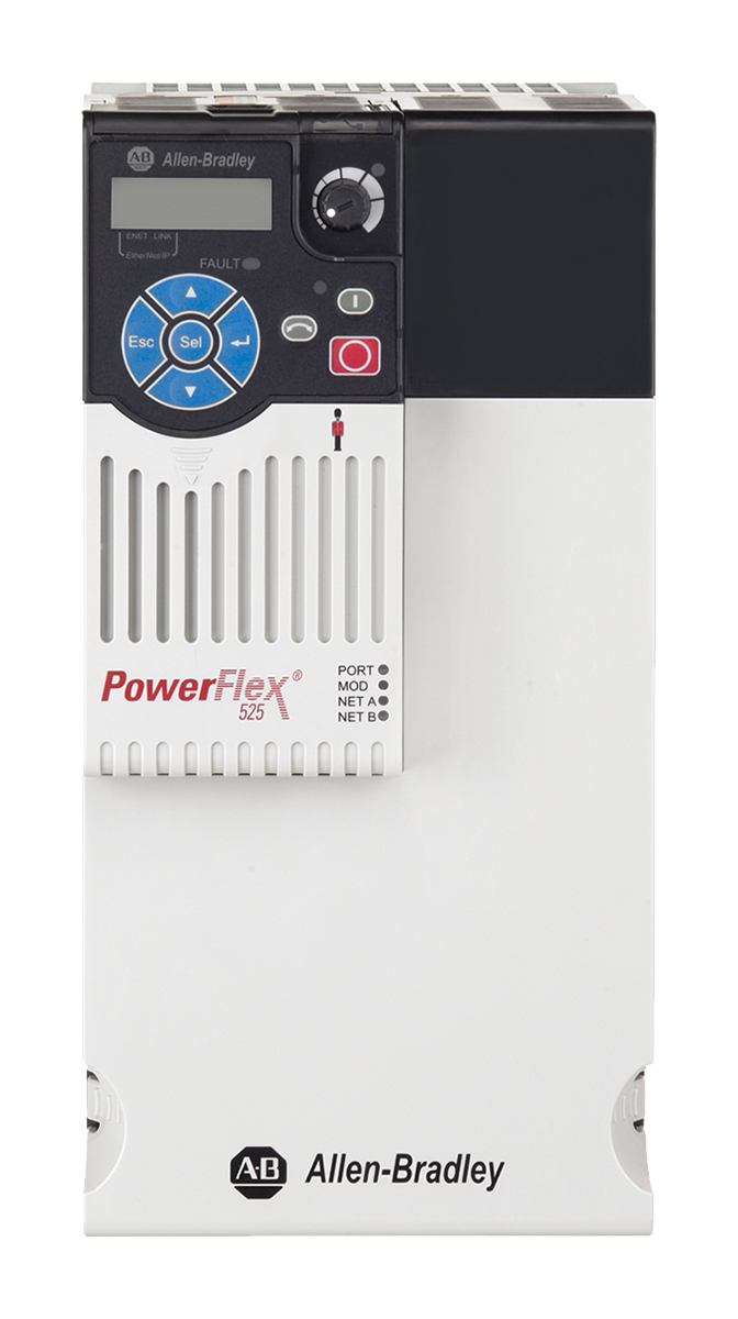 Allen Bradley Inverter Drive, 11 kW, 3 Phase, PowerFlex 525 Series 528 V 24 A