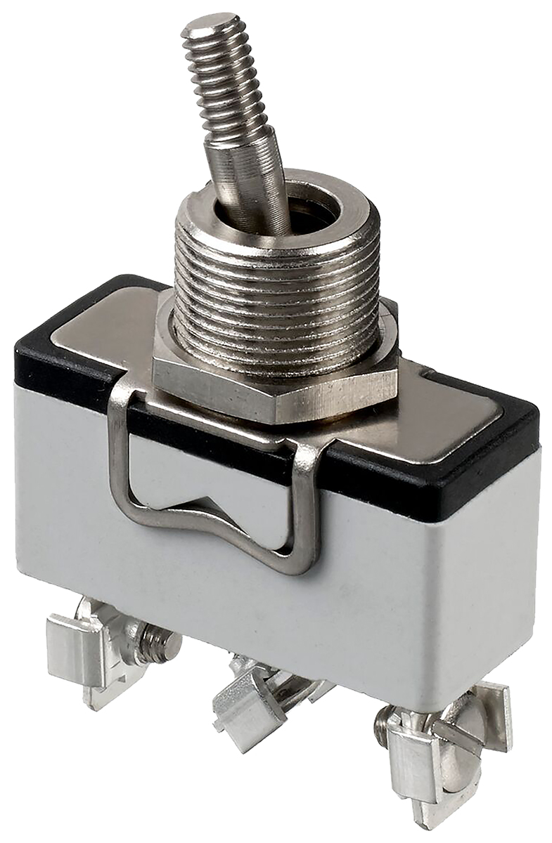 APEM Toggle Switch, Panel Mount, On-On, SPDT, Screw Terminal, 250V ac