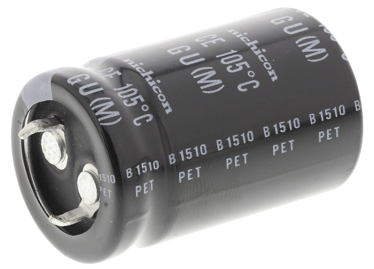 Nichicon 470μF Aluminium Electrolytic Capacitor 200V dc, Snap-In - LGU2D471MELZ