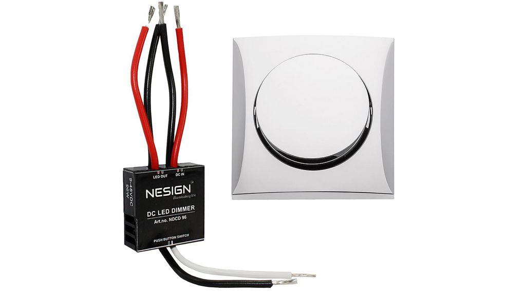 Berker 1 Gang Round Push Button Operator Dimmer Switch, 48V dc, 96W