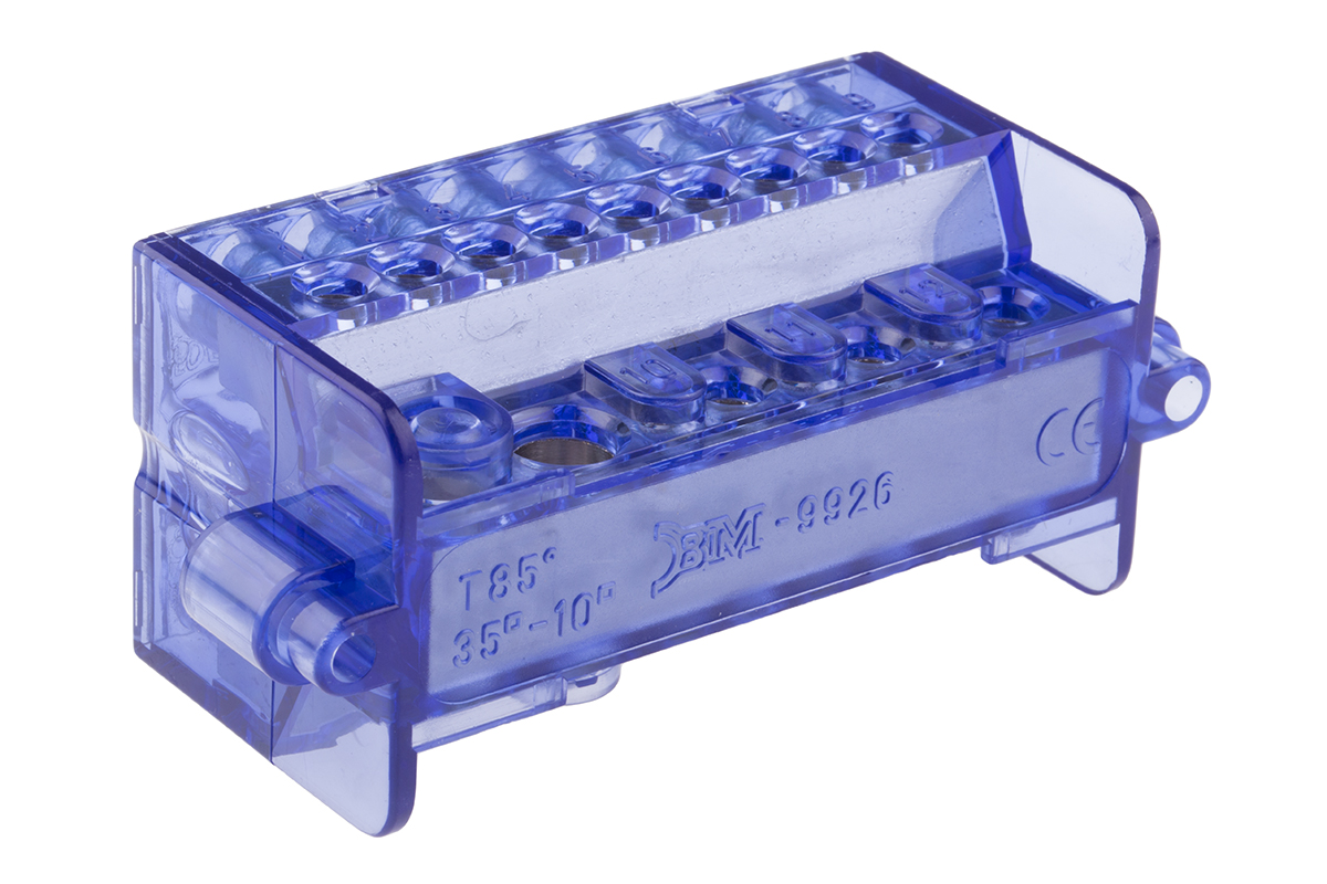 RS PRO Distribution Block, 26 Way, Blue