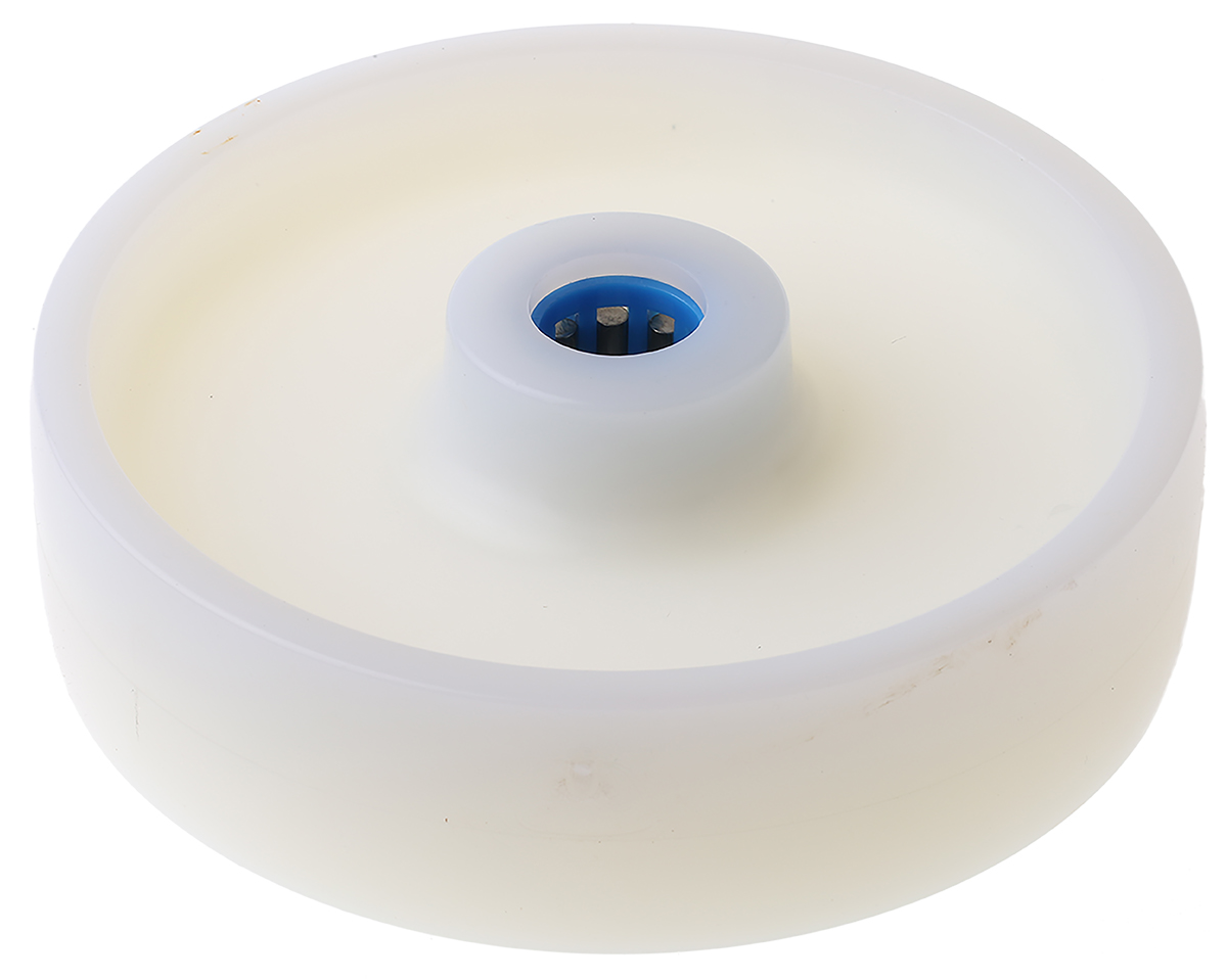 LAG White Polyamide Hygienic, Low Rolling Resistance, Non-Marking Trolley Wheel, 400kg