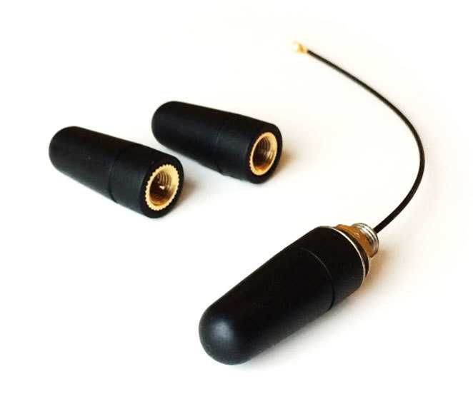 Abracon PRO-EX-348 Whip WiFi Antenna with SMA Male RP Connector, Bluetooth (BLE), WiFi, ZigBee