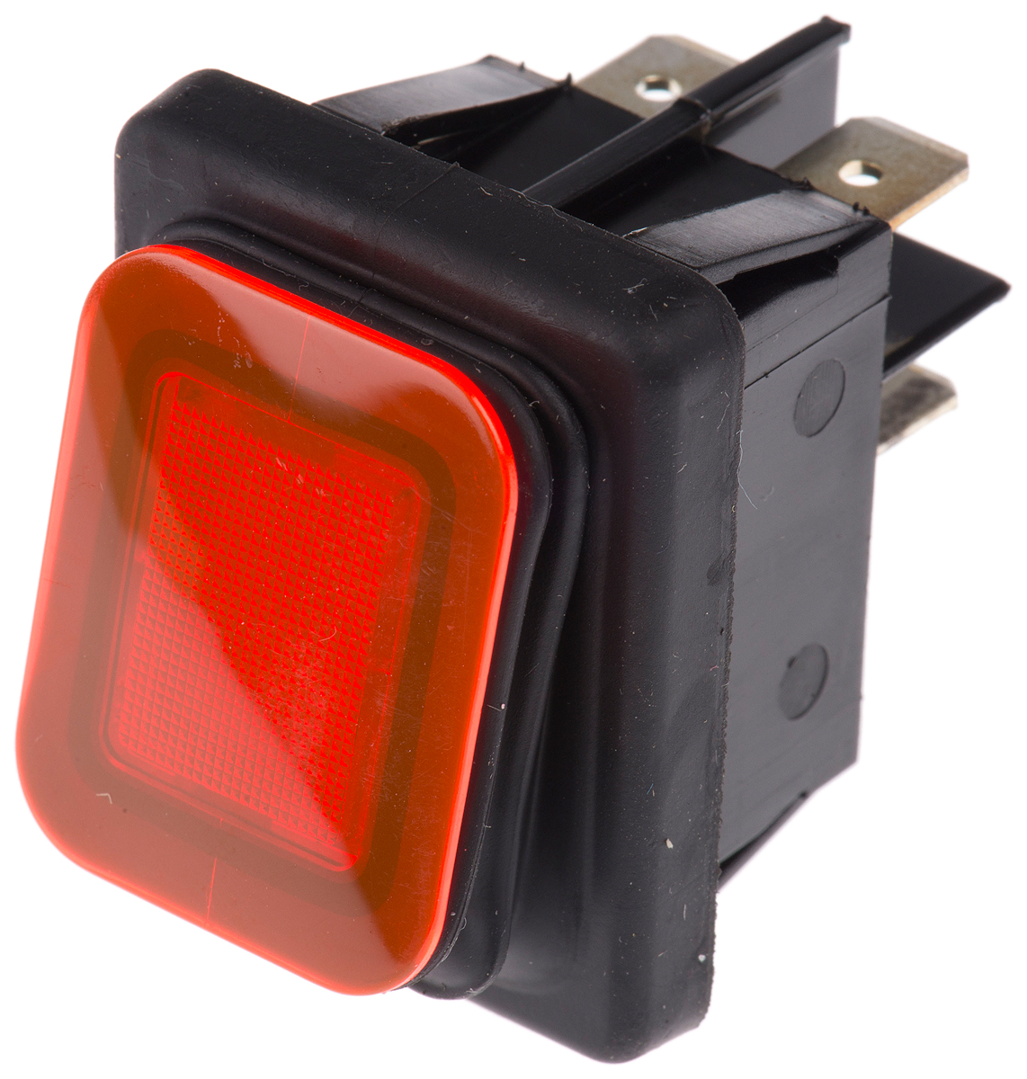 Molveno Illuminated DPST, On-Off Rocker Switch Panel Mount