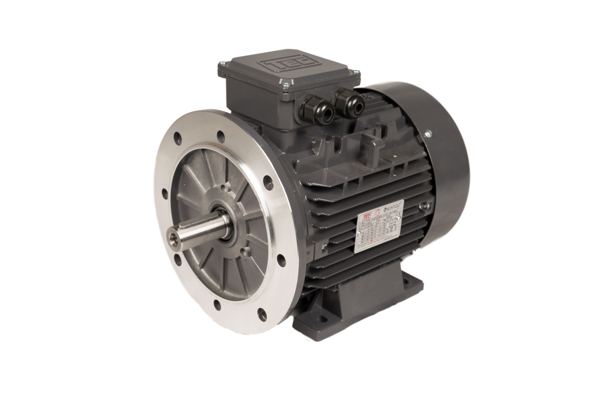 TEC Motors T2A Clockwise AC Motor, 180 W, IE2, 3 Phase, 2 Pole, B35 Foot & Flange Mounted Mounting