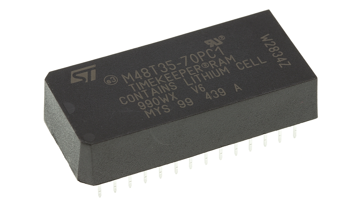 STMicroelectronics 32kbit 70ns NVRAM, 28-Pin PCDIP, M48T35-70PC1
