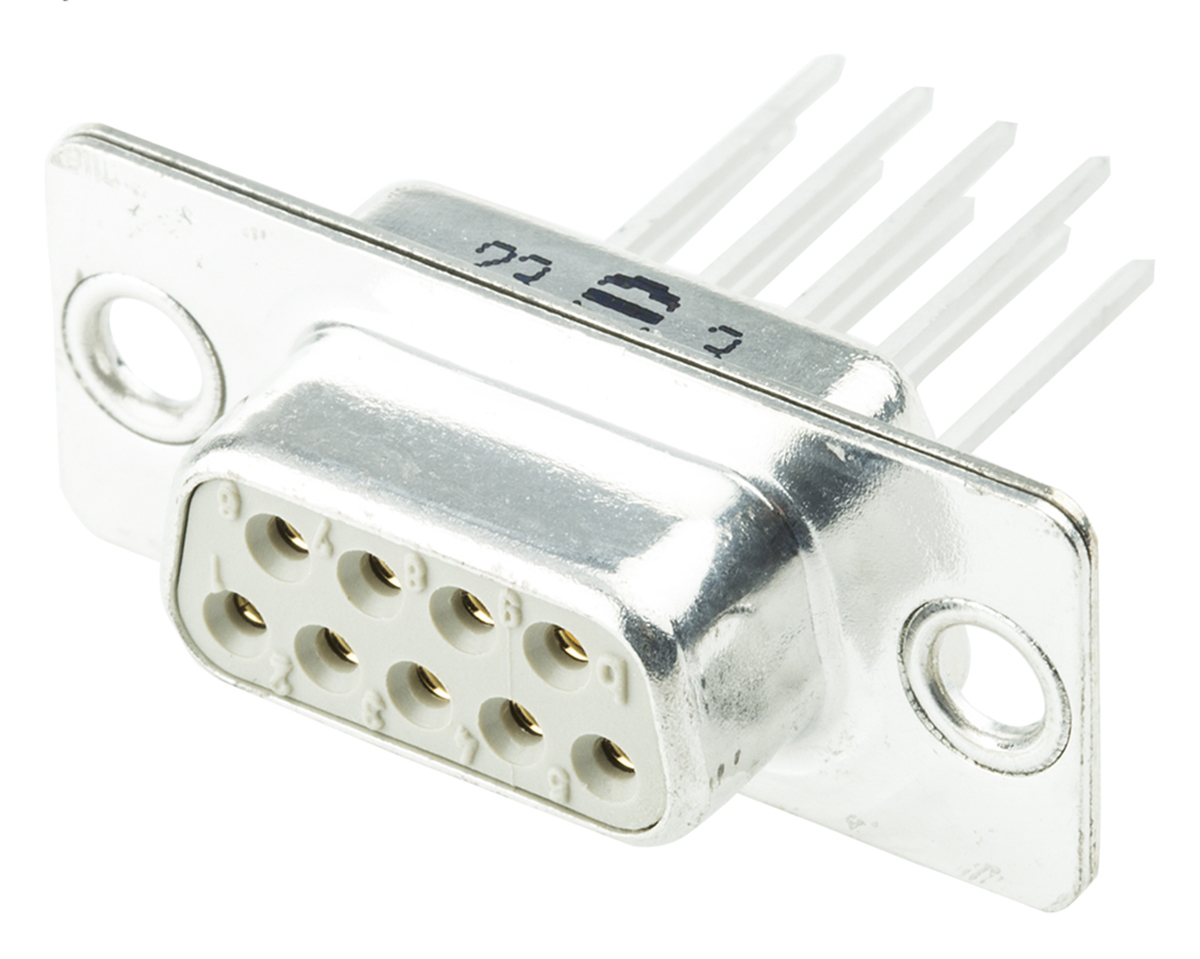 HARTING 0967 9 Way Panel Mount D-sub Connector Socket, 2.74mm Pitch