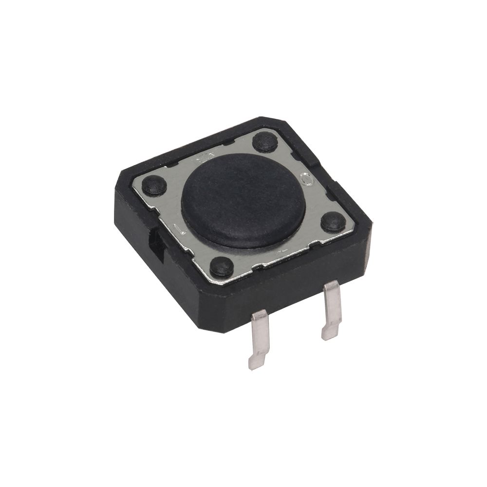 C & K Black Button Tactile Switch, SPST 0.6 VA Through Hole