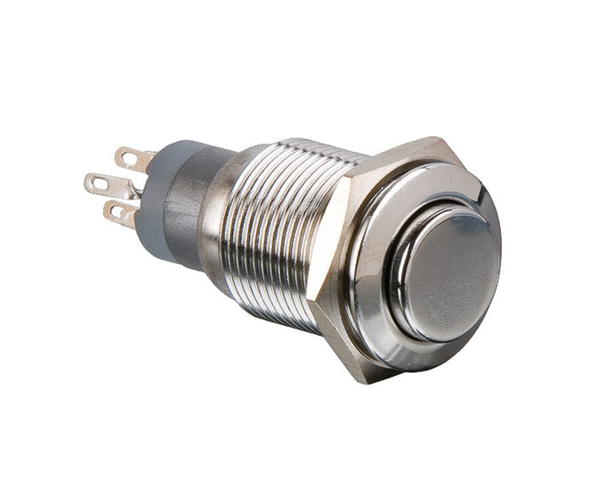 Arcolectric (Bulgin) Ltd Push Button Switch, Momentary, Panel Mount, 16.2mm Cutout, DPDT, 250V ac, IP67