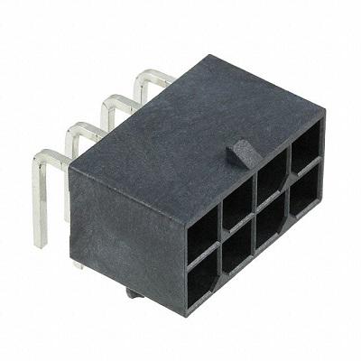 Molex 76825 Series Right Angle PCB Header, 8 Contact(s), 5.7 mm Pitch, 2 Row, Shrouded
