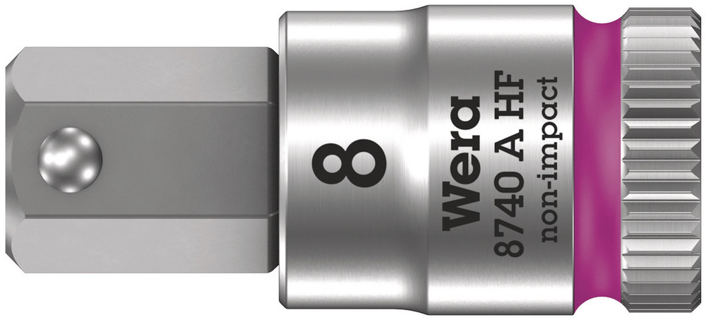 Wera 1/4 in Drive Bit Socket, Hex Bit, 6mm, 170 mm Overall Length