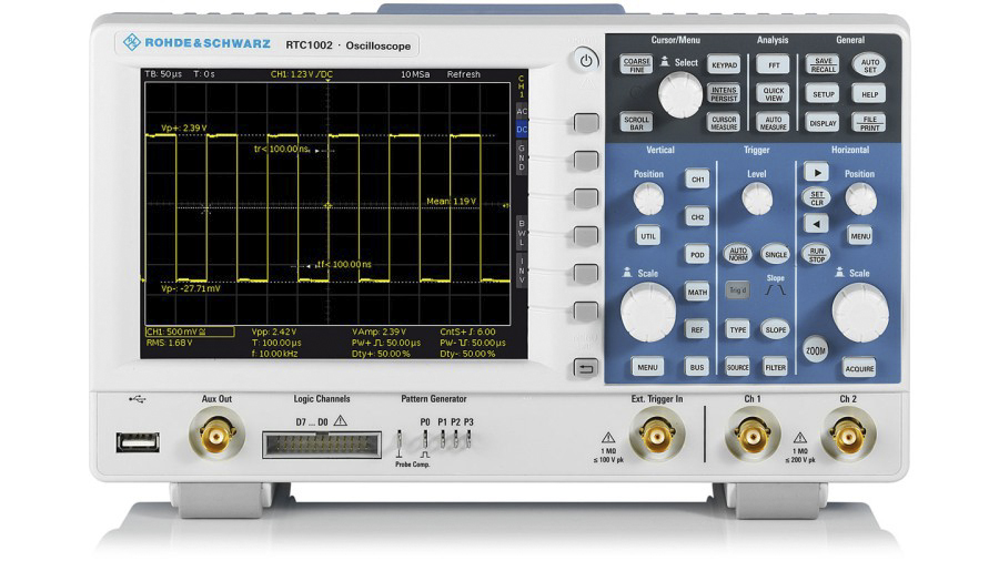 Rohde & Schwarz RTC1002 RTC1000 Series, 300MHz Bench Oscilloscope, 2 Analogue Channels, 8 Digital Channels - RS