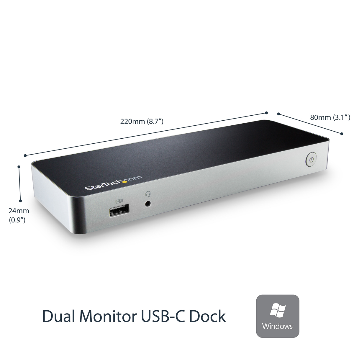StarTech.com Dual Monitor 4K USB-C Docking Station with DVI, HDMI - 5 x USB ports, USB C