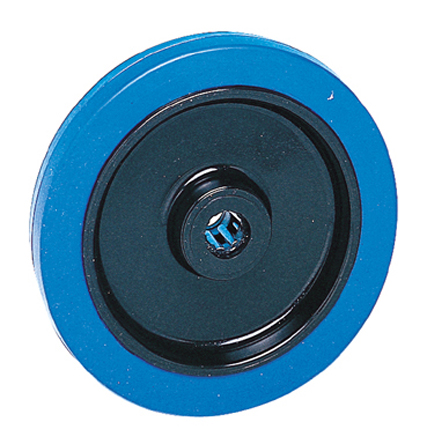 Guitel Hervieu Black, Blue Rubber Abrasion Resistant, Low Starting Resistance, Non-Marking Trolley Wheel, 200kg