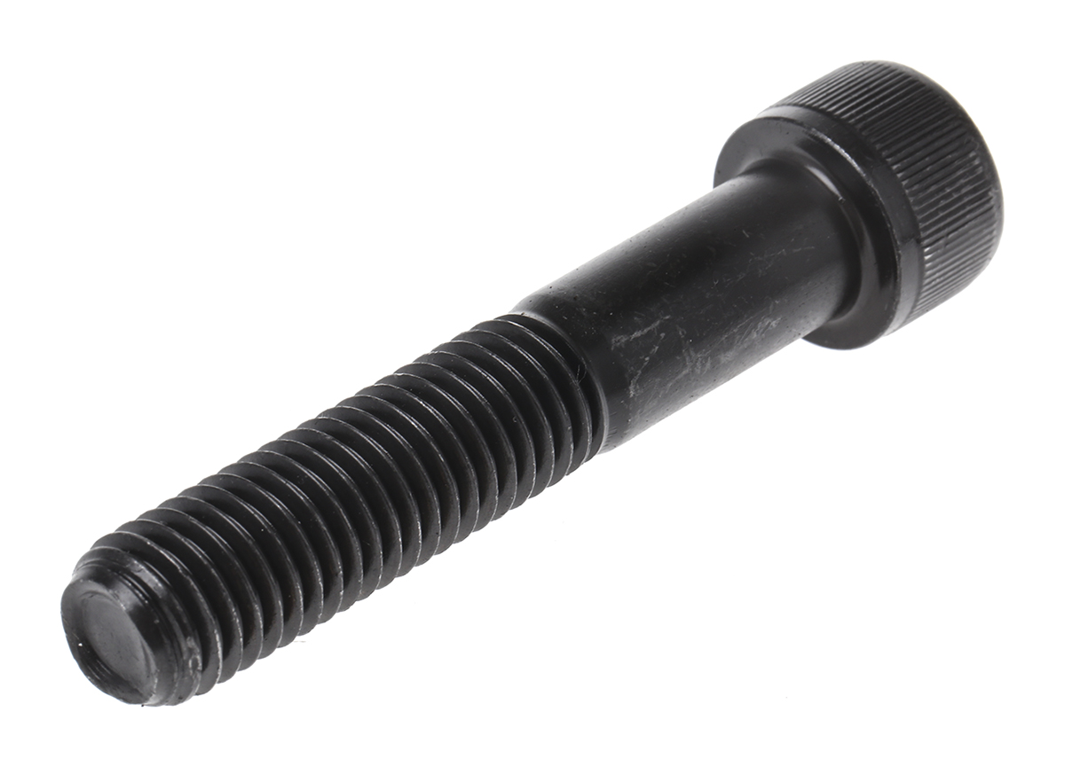 RS PRO Black, Self-Colour Steel Hex Socket Cap Screw, DIN 912, M12 x 65mm