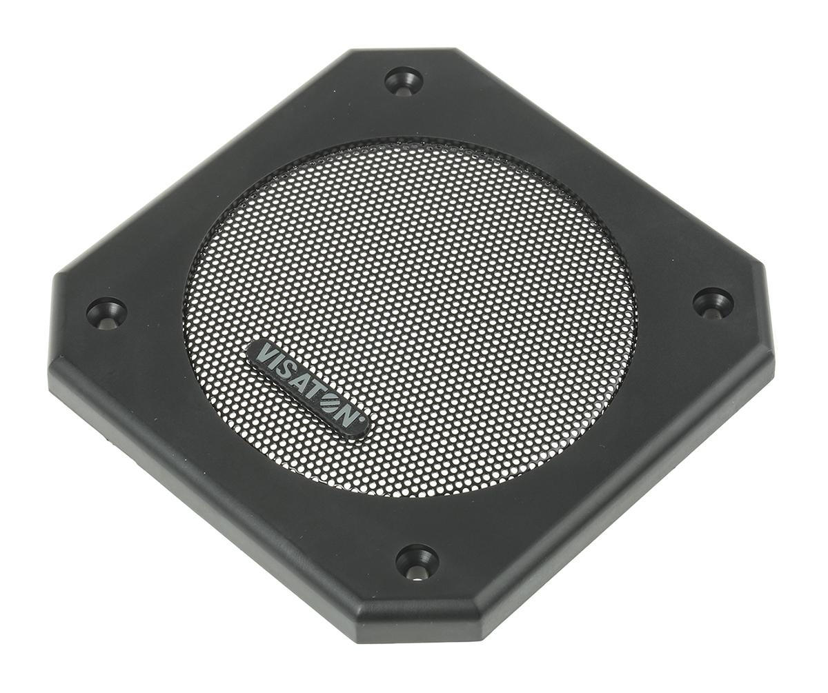 Visaton Black Square Speaker Grill for 10 cm/4 in, 10 cm/8 in Speaker Size