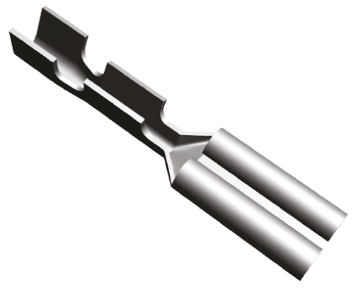 TE Connectivity FASTON .110 Uninsulated Female Spade Connector, Receptacle, 2.79 x 0.51mm Tab Size, 0.2mm² to 0.4mm²
