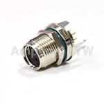 Amphenol Industrial Circular Connector, 4 Contacts, Panel, M8 Connector, Socket, Female, IP68, M Series