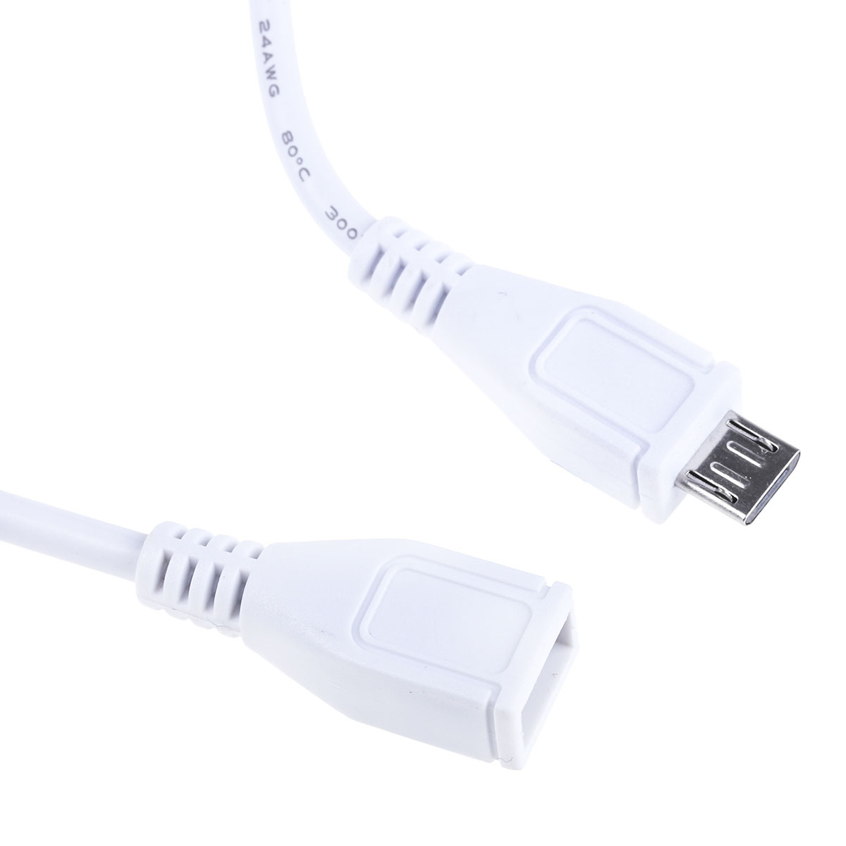 Cable Power USB 2.0, Male Micro USB B to Female Micro USB B, 200mm