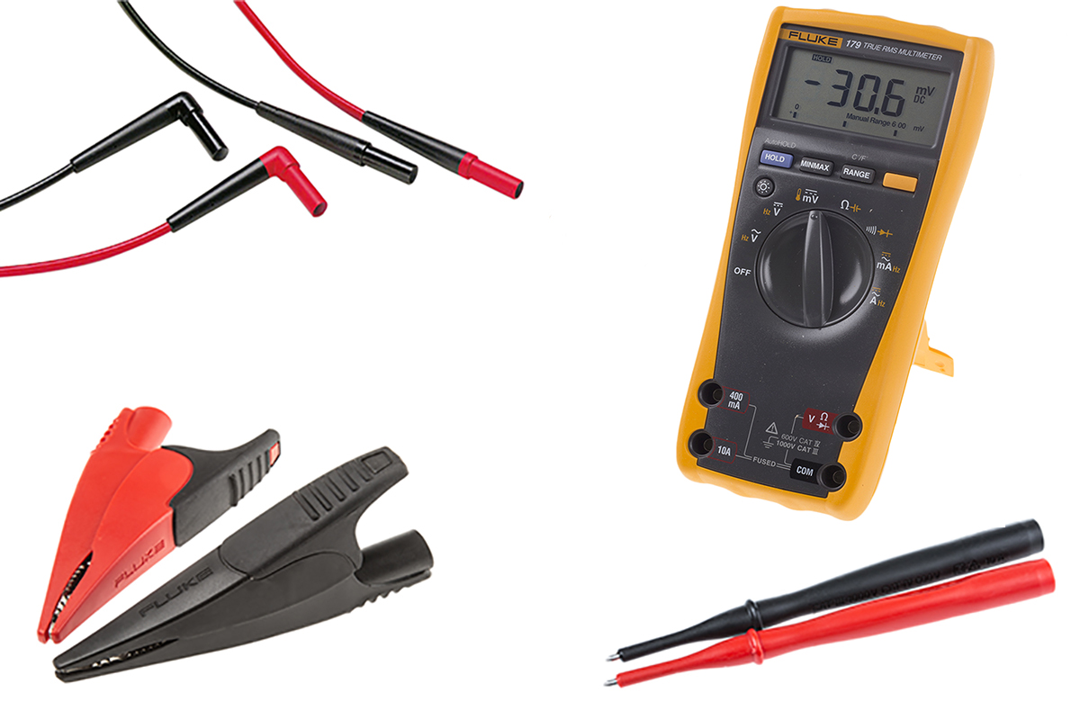 Fluke 179 Handheld Digital Multimeter, True RMS, 10A ac Max, 10A dc Max, 1000V ac Max