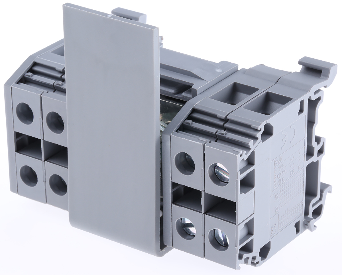 Entrelec Distribution Block, 2 Way, 10-70 inputmm², 200A, 800 V, Grey