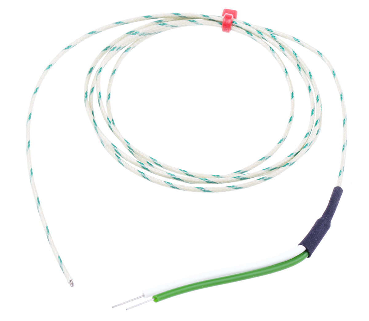 RS PRO Type K Exposed Junction Thermocouple 1m Length, 1/0.508mm Diameter → +350°C