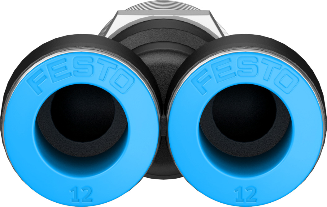 Festo Y Threaded Adaptor, Push In 12 mm to Push In 12 mm, Threaded-to-Tube Connection Style, 153147