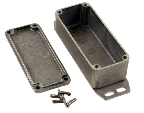 Hammond 1590 Series Die Cast Aluminium Enclosure, IP54, Flanged, 93 x 93 x 31mm