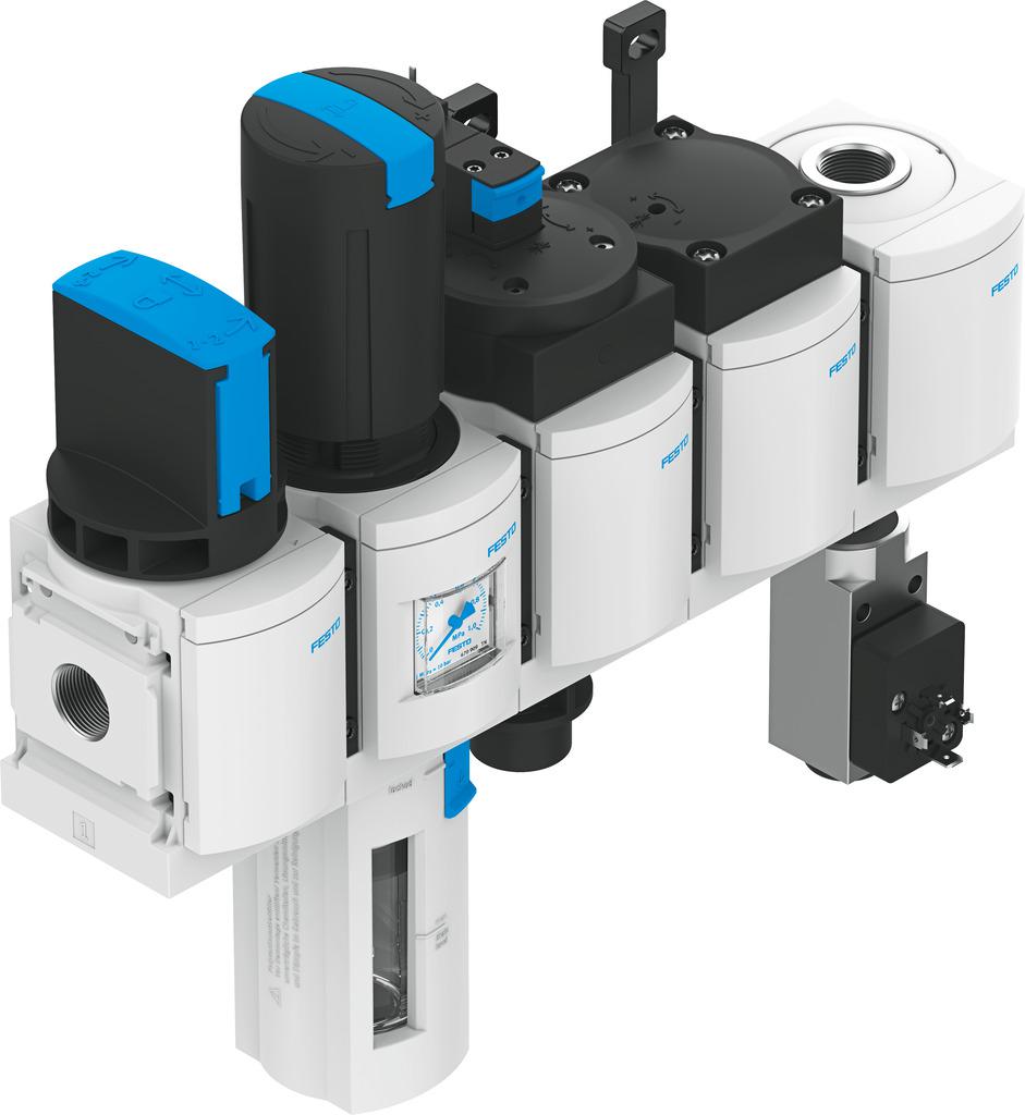 Festo MS Polycarbonate Filter Regulator, 40μm, G 1/4, Automatic, 12 bar, 542299
