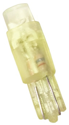 JKL Components Yellow LED Indicator Lamp, 24V, Wedge Base, 4.5mm Diameter