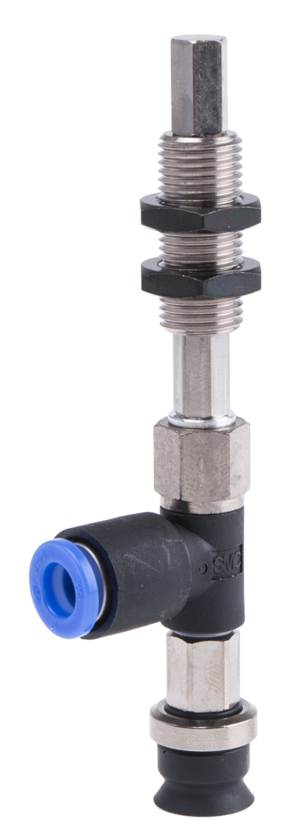 SMC 10mm Flat with Rib NBR Suction Cup ZPR10CNK10-06-A10, M10 x 1