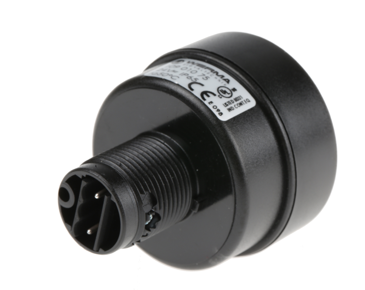 Werma Wall Mount Buzzer, 24 V ac/dc, 80dB at 1 m, IP65, AC, DC, Single-Tone