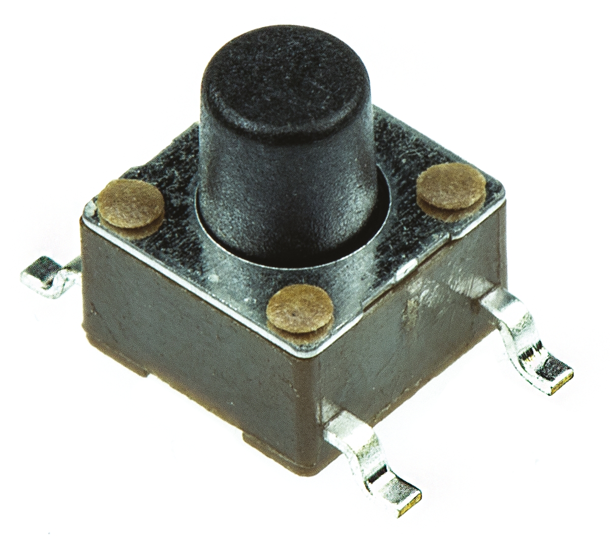 TE Connectivity Black Button Tactile Switch, SPST 50 mA @ 12 V ac 3.4mm Through Hole
