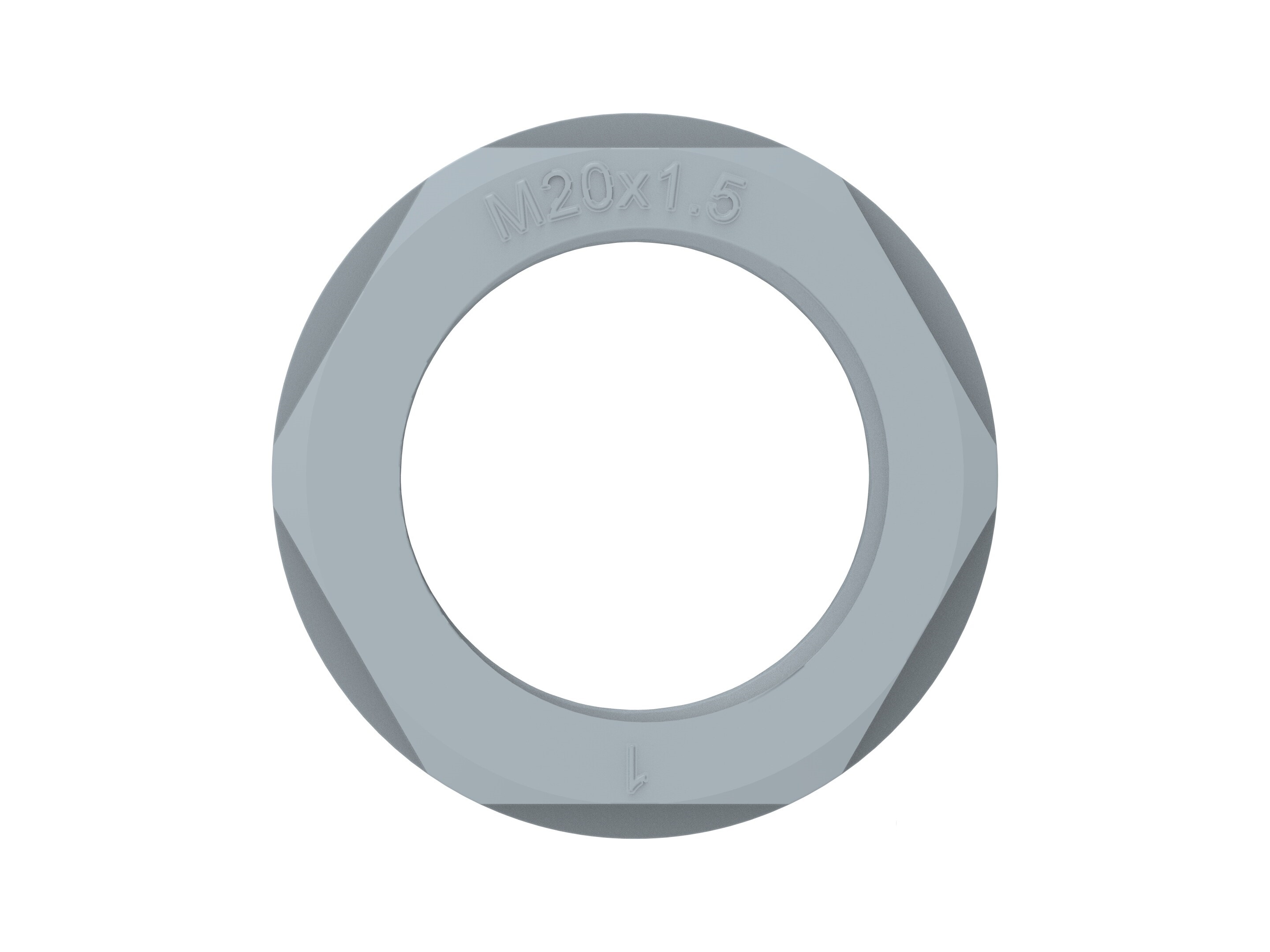 Grey UL 94 V2 PA 6 Cable Gland Locknut, M20 Thread