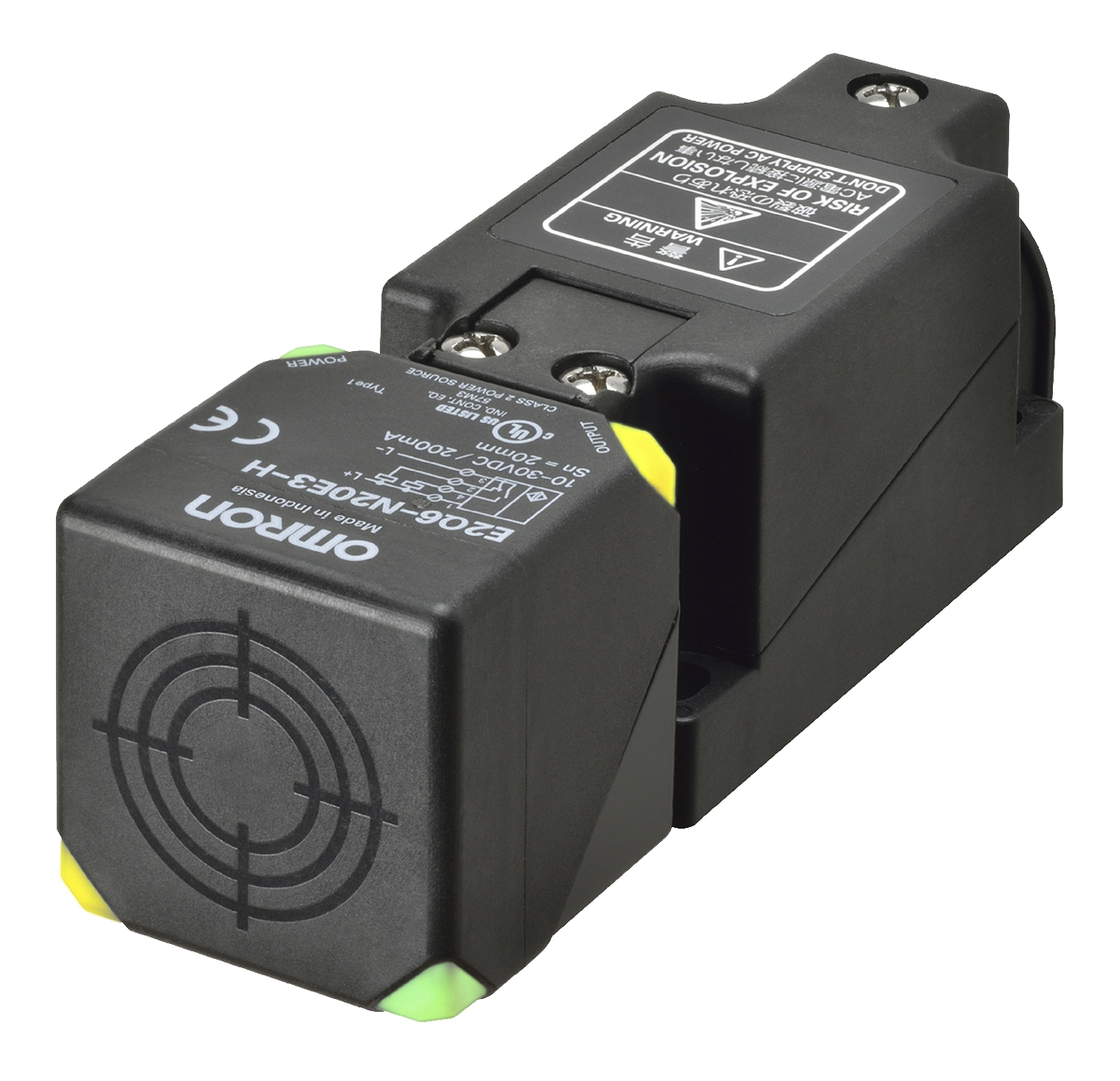 Omron Inductive Block Proximity Sensor, 20 mm Detection, NPN NO/NC, 10 → 30 V dc