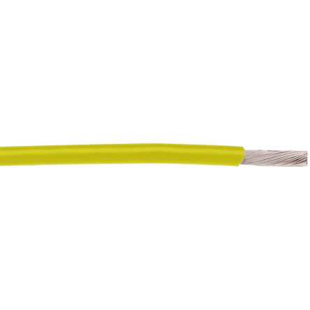 Alpha Wire Hook-up Wire TEFLON Series Yellow 0.03 mm² Hook Up Wire, 32 AWG, 7/0.008 mm, 30m, PTFE Insulation, 2840/7
