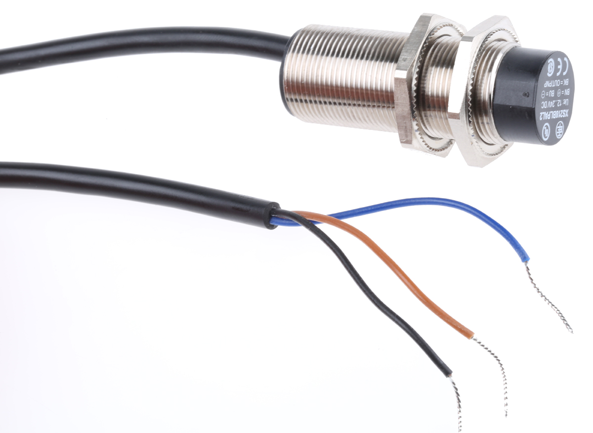 Telemecanique Sensors Inductive Threaded Barrel Proximity Sensor, M18, 8 mm Detection, PNP NO, 12 → 24 V dc