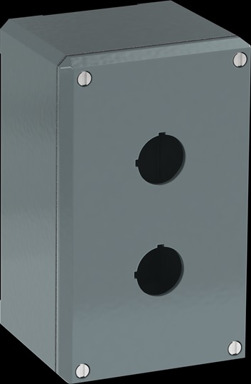 ABB Grey Aluminium Modular Metal Push Button Enclosure - 2 Hole