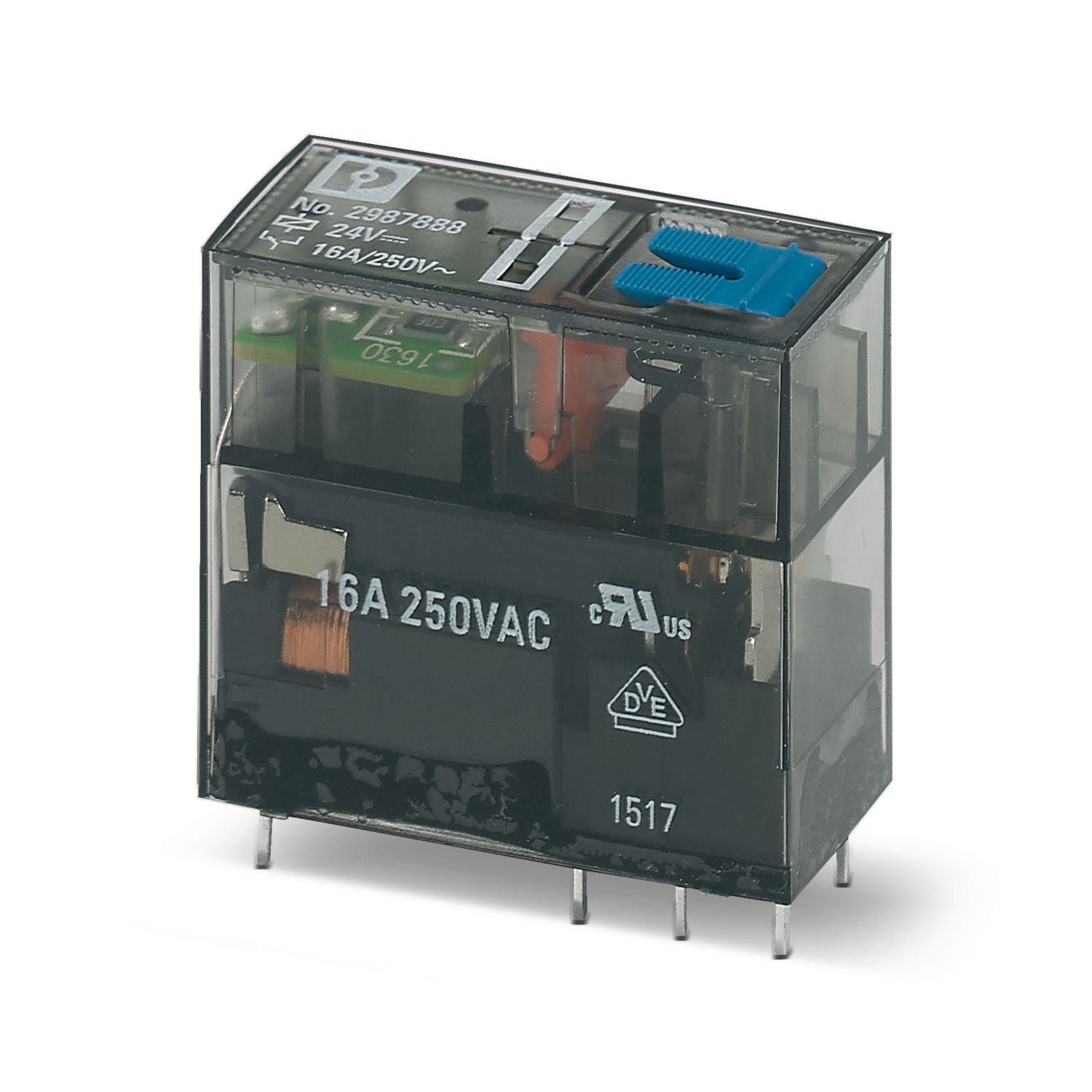 Phoenix Contact DIN Rail Non-Latching Relay, 24V dc Coil, 16A Switching Current